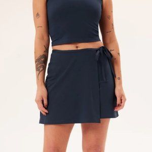 Girlfriend Collective Midnight Weekend Wrap Skort